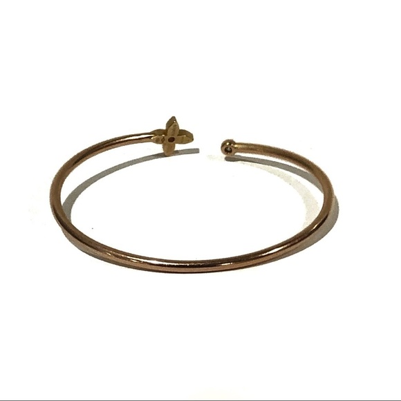 Louis Vuitton 18k Pink Rose Gold and Diamond Idylle Blossom Twist Bracelet Cuff - Picture 8 of 12
